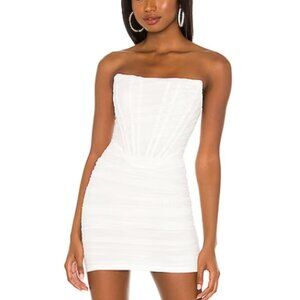 NWT superdown Sonya Bustier Mesh Dress in white size small